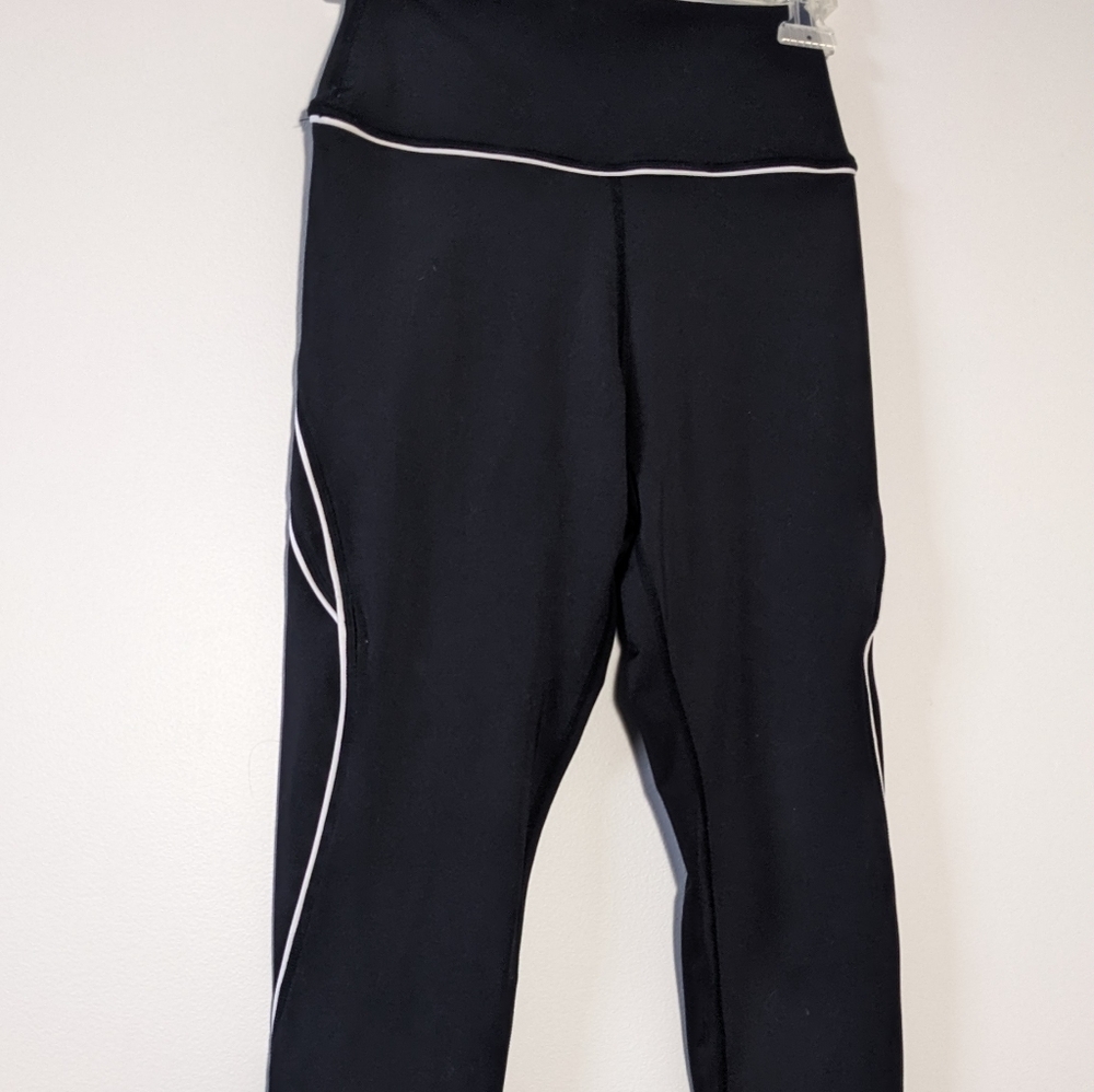 BuffBunny Nirvana High Rise Full Length Legging Black White Piping XS S - Picture 6 of 15